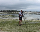 Christer at the beach at low tide